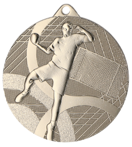 Medal stalowy brązowy MMC39050/B – piłka ręczna, Ø 50 mm – zdjęcie 2