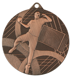 Medal stalowy złoty MMC39050/G – piłka ręczna, Ø 50 mm – zdjęcie 3