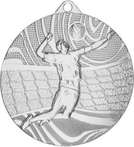 Medal stalowy brązowy MMC41050/B – siatkówka, Ø 50 mm – zdjęcie 2