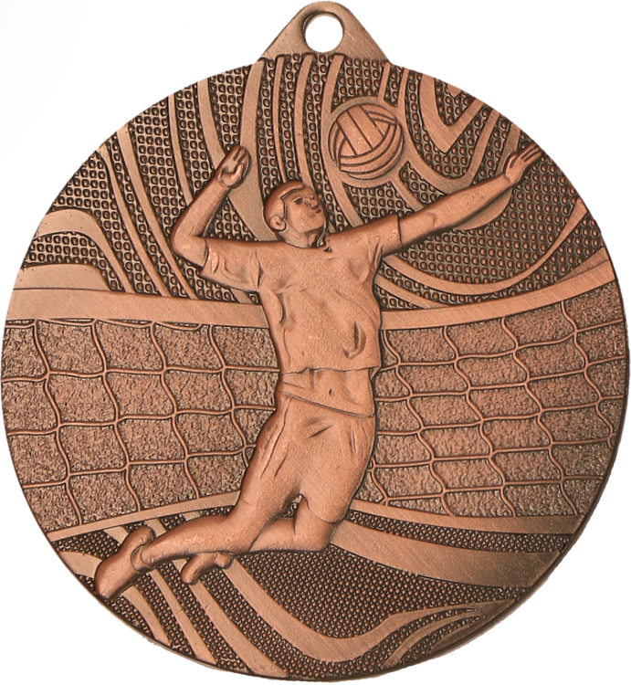 Medal stalowy brązowy MMC41050/B – siatkówka, Ø 50 mm – zdjęcie 3