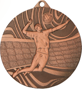 Medal stalowy srebrny MMC41050/S – siatkówka, Ø 50 mm – zdjęcie 3