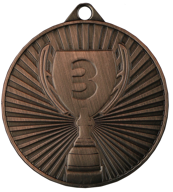 Medal stalowy srebrny MMC4504/S – pucharek, Ø 45 mm – zdjęcie 3