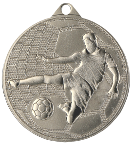 Medal stalowy złoty MMC4505/G – piłka nożna, Ø 45 mm – zdjęcie 3