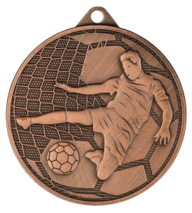 Medal stalowy złoty MMC4505/G – piłka nożna, Ø 45 mm – zdjęcie 4