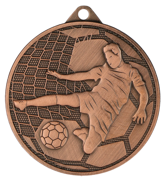 Medal stalowy złoty MMC4505/G – piłka nożna, Ø 45 mm – zdjęcie 4