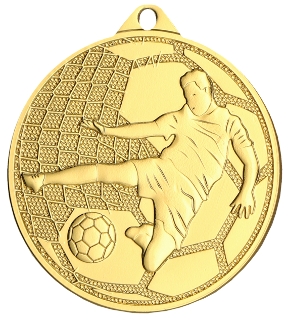 Medal stalowy srebrny MMC4505/S – piłka nożna, Ø 45 mm – zdjęcie 2