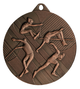 Medal stalowy srebrny MMC4508/S – lekkoatletyka, Ø 45 mm – zdjęcie 3