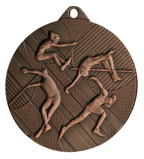 Medal stalowy srebrny MMC4508/S – lekkoatletyka, Ø 45 mm – zdjęcie 3