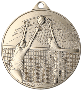 Medal stalowy brązowy MMC4510/B – siatkówka, Ø 45 mm – zdjęcie 2