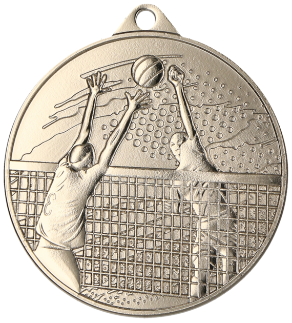 Medal stalowy brązowy MMC4510/B – siatkówka, Ø 45 mm – zdjęcie 2