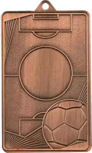 Medal stalowy brązowy MMC7045/B – piłka nożna, boisko piłkarskie, 70 × 45 mm – zdjęcie 3