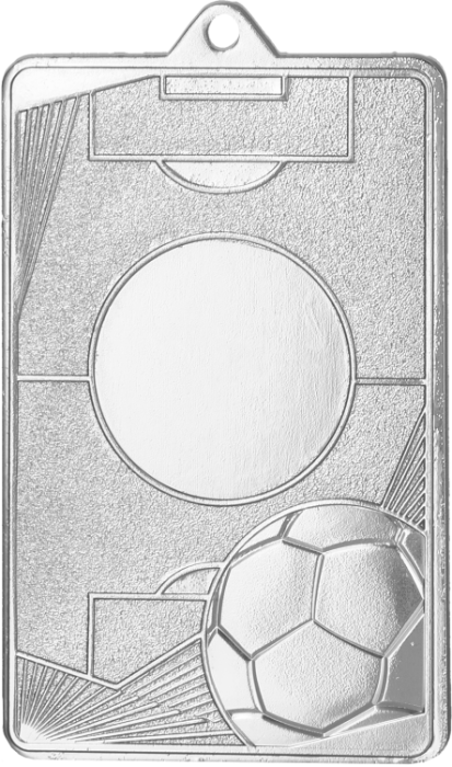 Medal stalowy złoty MMC7045/G – piłka nożna, boisko piłkarskie, 70 × 45 mm – zdjęcie 2