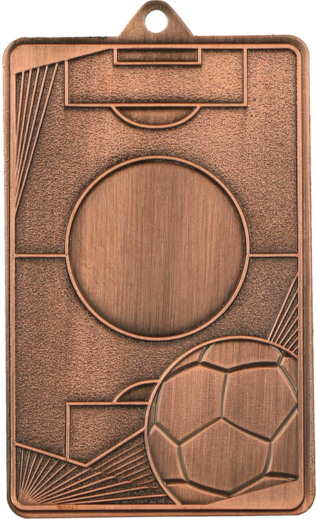 Medal stalowy srebrny MMC7045/S – piłka nożna, boisko piłkarskie, 70 × 45 mm – zdjęcie 3