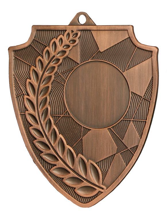 Medal stalowy brązowy z miejscem na emblemat 25 mm MMC7060/B – 60 × 70 mm – zdjęcie 4