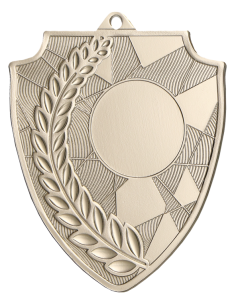 Medal stalowy złoty z miejscem na emblemat 25 mm MMC7060/G – 60 × 70 mm – zdjęcie 3