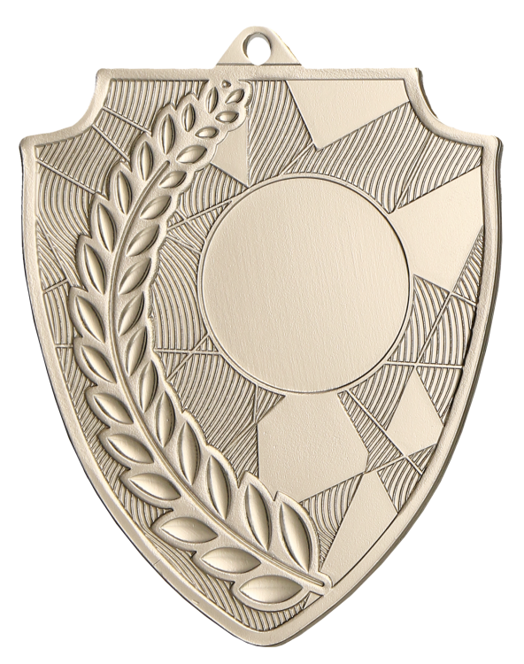 Medal stalowy złoty z miejscem na emblemat 25 mm MMC7060/G – 60 × 70 mm – zdjęcie 3