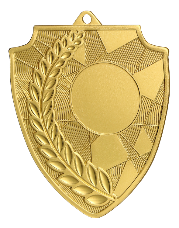 Medal stalowy srebrny z miejscem na emblemat 25 mm MMC7060/S – 60 × 70 mm – zdjęcie 2