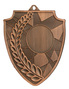 Medal stalowy srebrny z miejscem na emblemat 25 mm MMC7060/S – 60 × 70 mm – zdjęcie 4