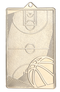 Medal stalowy brązowy MMC7145/B – piłka nożna, boisko do koszykówki, 70 × 45 mm – zdjęcie 2