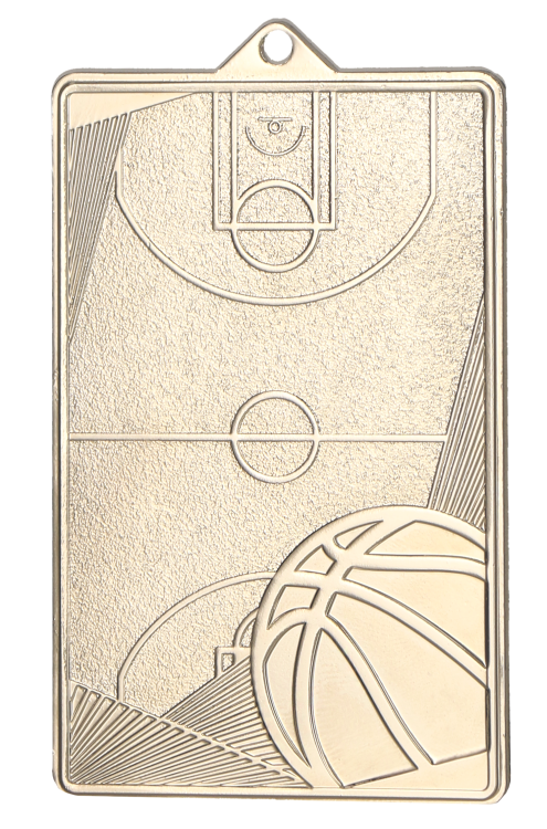 Medal stalowy brązowy MMC7145/B – piłka nożna, boisko do koszykówki, 70 × 45 mm – zdjęcie 2