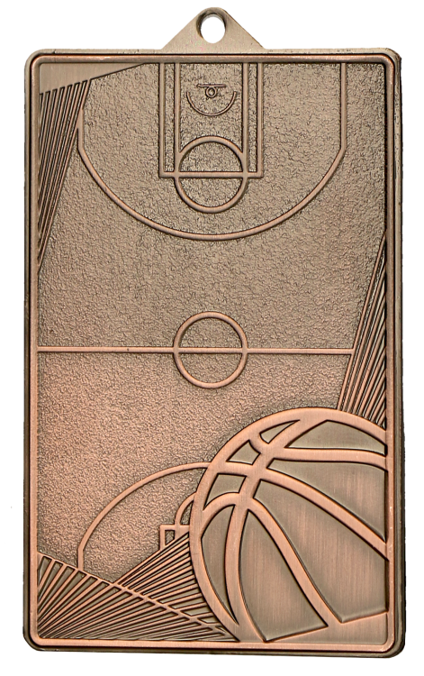 Medal stalowy srebrny MMC7145/S – piłka nożna, boisko do koszykówki, 70 × 45 mm – zdjęcie 3