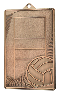 Medal stalowy brązowy MMC7245/B – siatkówka, boisko do siatkówki, 70 × 45 mm – zdjęcie 3