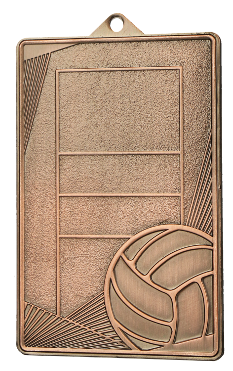 Medal stalowy brązowy MMC7245/B – siatkówka, boisko do siatkówki, 70 × 45 mm – zdjęcie 3