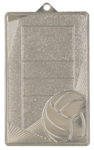Medal stalowy złoty MMC7245/G – siatkówka, boisko do siatkówki, 70 × 45 mm – zdjęcie 2