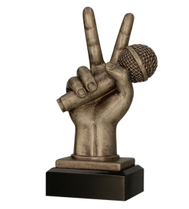 Figurka odlewana w kolorze brązu RFST3014/BR – muzyka, 20 cm – zdjęcie 2