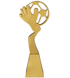 Figurka odlewana złota RP5028-23/G – piłka nożna, złota linia, 23 cm – zdjęcie 2