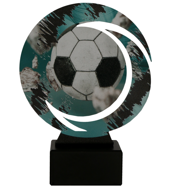 Statuetka metalowa Wirline na marmurowej podstawie WR-SOC1 – piłka nożna, 3 rozmiary (18–22 cm) – zdjęcie 2