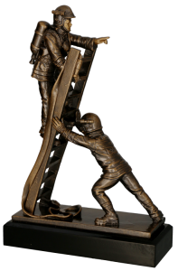 Figurka odlewana w kolorze brązu RFST3052/BR – strażactwo, 30 cm – zdjęcie 2