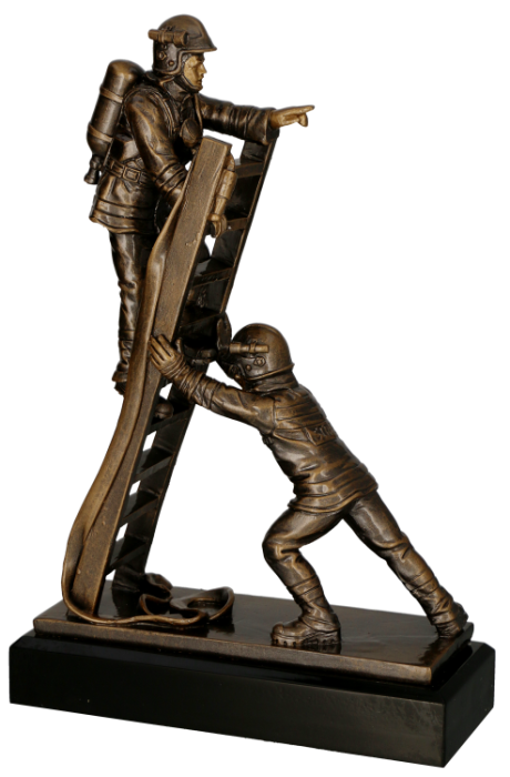 Figurka odlewana w kolorze brązu RFST3052/BR – strażactwo, 30 cm – zdjęcie 2