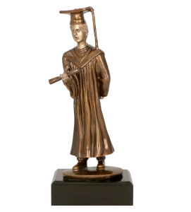 Figurka odlewana w kolorze brązu RF2271/BR – szkoła i edukacja, absolwent, 23 cm – zdjęcie 2