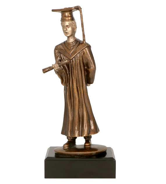 Figurka odlewana w kolorze brązu RF2271/BR – szkoła i edukacja, absolwent, 23 cm – zdjęcie 2