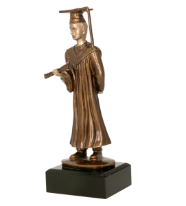 Figurka odlewana w kolorze brązu RF2271/BR – szkoła i edukacja, absolwent, 23 cm – zdjęcie 3
