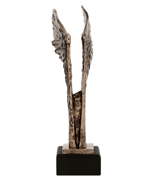 Figurka odlewana w kolorze brązu RTY640/BR – skrzydła, 26 cm – zdjęcie 3
