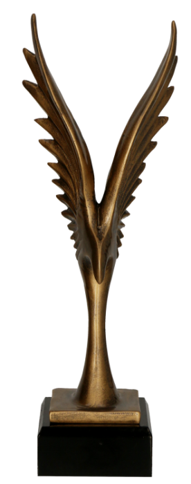 Figurka odlewana w kolorze brązu RFST3046/BR – skrzydła, 27 cm – zdjęcie 2