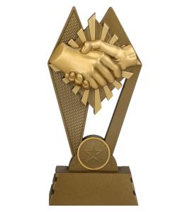 Figurka odlewana RP3015 – uścisk dłoni, 17,5 cm – zdjęcie 3