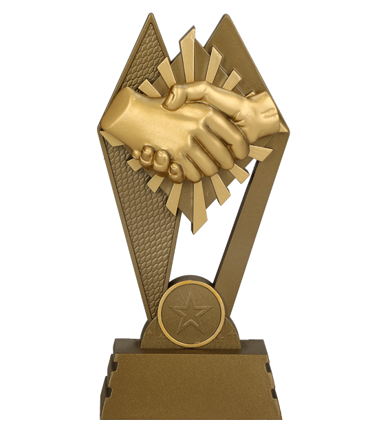Figurka odlewana RP3015 – uścisk dłoni, 17,5 cm – zdjęcie 3
