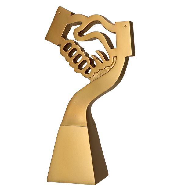 Figurka odlewana złota RP5014-23/G – gratulacje, 23 cm – zdjęcie 2