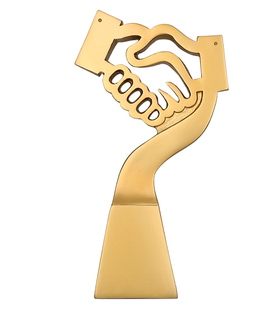 Figurka odlewana złota RP5014-23/G – gratulacje, 23 cm – zdjęcie 3