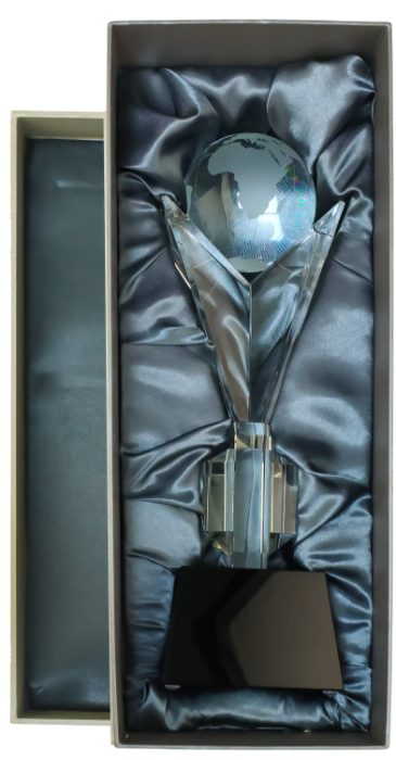 Trofeum kryształowe z etui C027 – 35 cm – zdjęcie 2