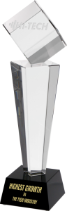 Trofeum kryształowe z etui C004 – 30 cm – zdjęcie 2