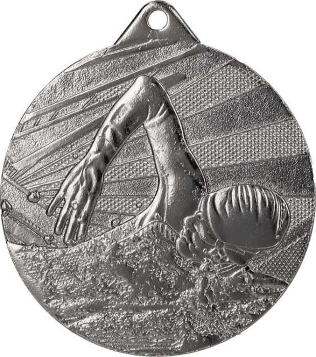 Medal stalowy brązowy ME003/B – pływanie, Ø 50 mm – zdjęcie 2