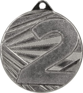 Medal stalowy srebrny ME005/S – 2 miejsce, Ø 50 mm – zdjęcie 2