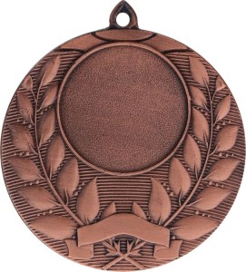 Medal stalowy złoty z miejscem na emblemat 25 mm MMC1750/G – Ø 50 mm – zdjęcie 3
