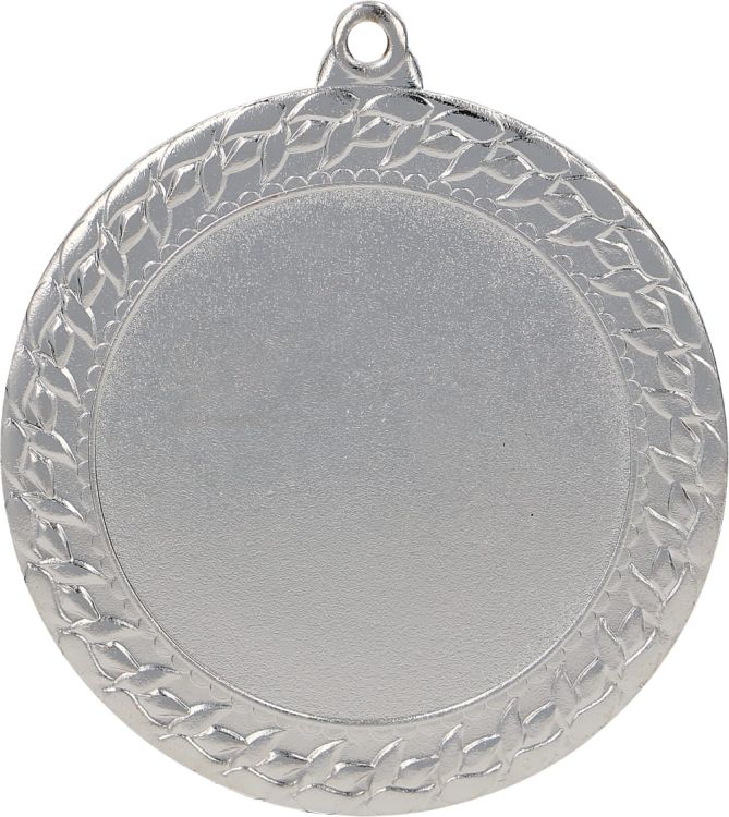Medal stalowy srebrny z miejscem na emblemat 50 mm MMC2072/S – Ø 70 mm – zdjęcie 2