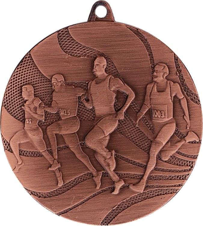 Medal stalowy brązowy MMC2350/B – biegi, Ø 50 mm – zdjęcie 3