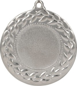 Medal stalowy srebrny z miejscem na emblemat 25 mm MMC3045/S – Ø 45 mm – zdjęcie 2